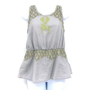 HD in Paris Sun-Stitched Shirt Embroidered Peplum